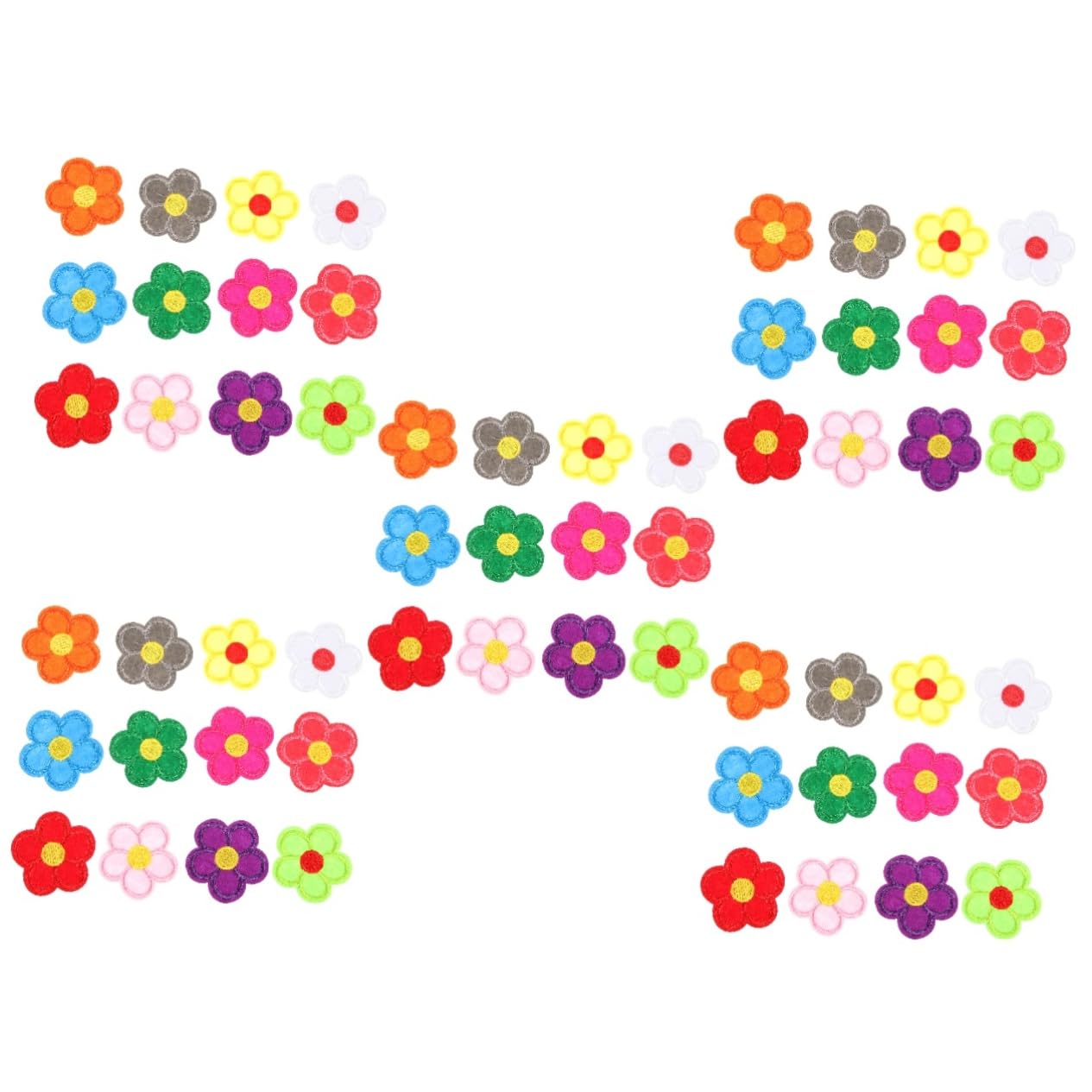 Adornos para Ropa, Parches Bordados de Tela Flores, 60 Parches for Reparar y Decorar
