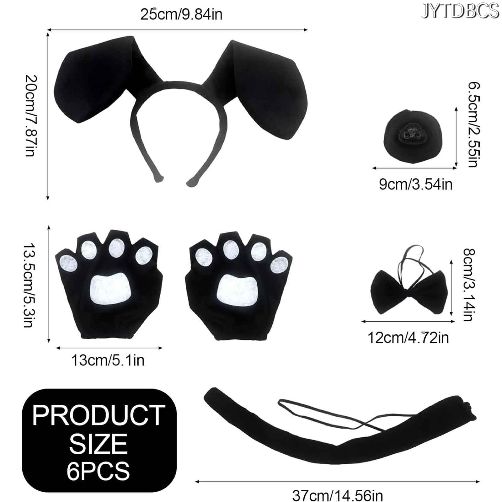 JYTDBCS New spotted dog animal hair band children cute dachshund dog hair accessories Europe and the United States puppy ears dog hair dryer - Image 2