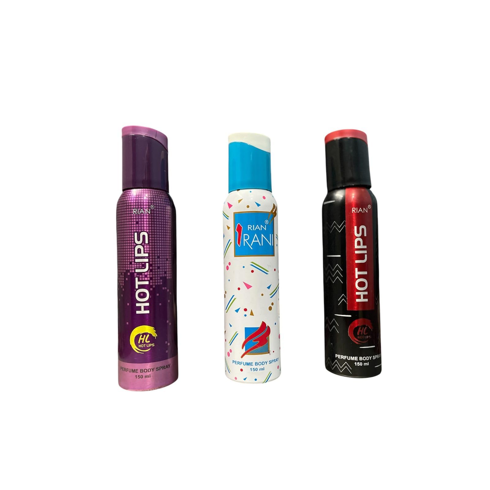 Perfume Body Spray Combo – Hot Lips RED, PRIETY, IRANI (3 x 150ml)-image-38