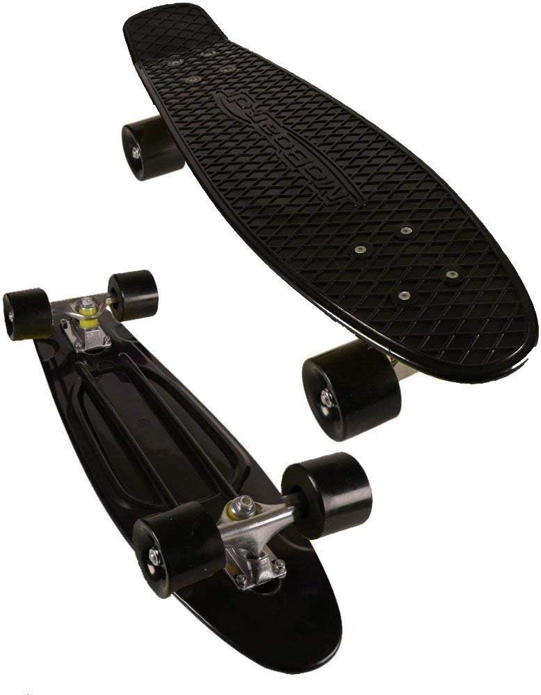 Vintage Style Classic 27" Skateboard, Black