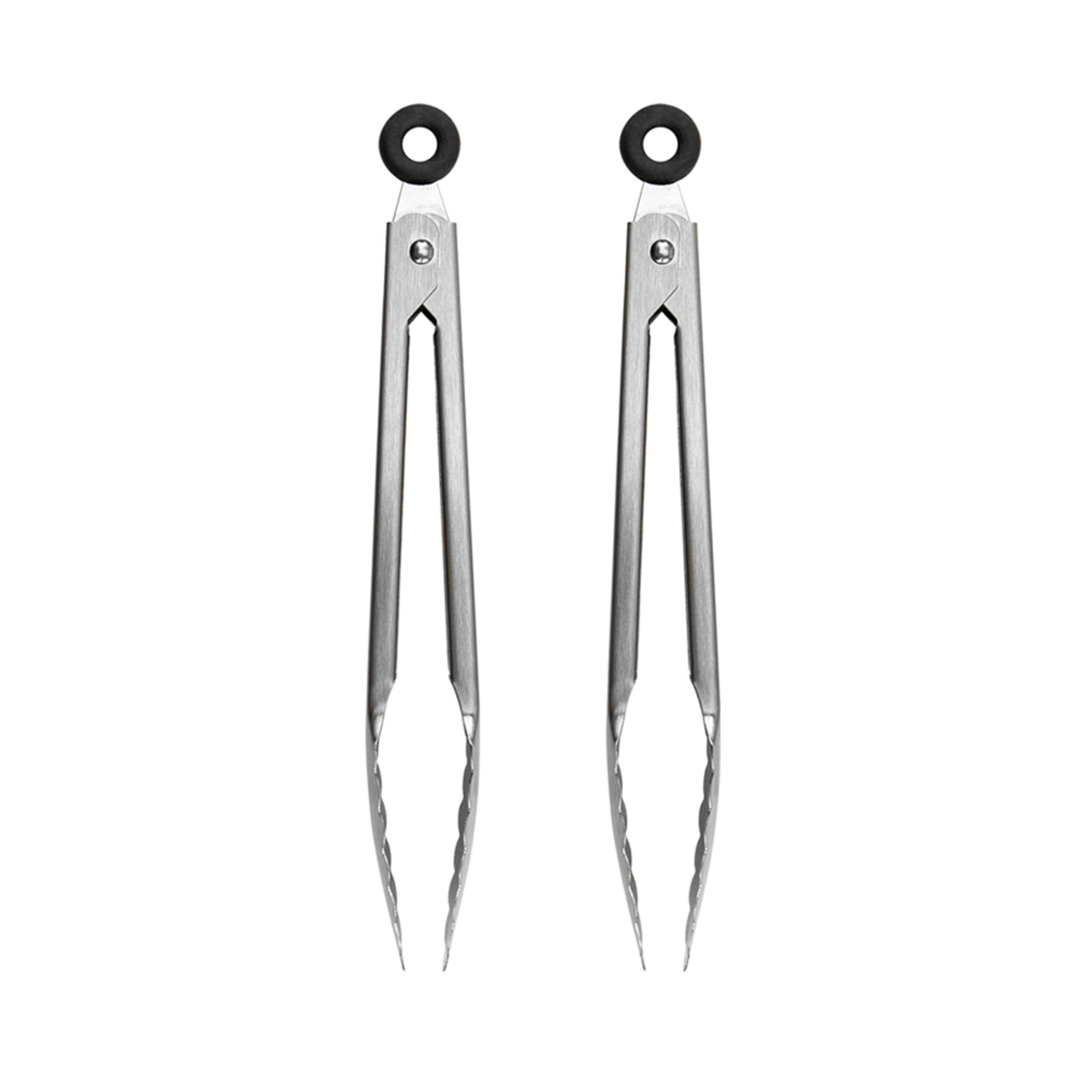 Elements 7" Mini Stainless Steel Tongs - Set of 2
