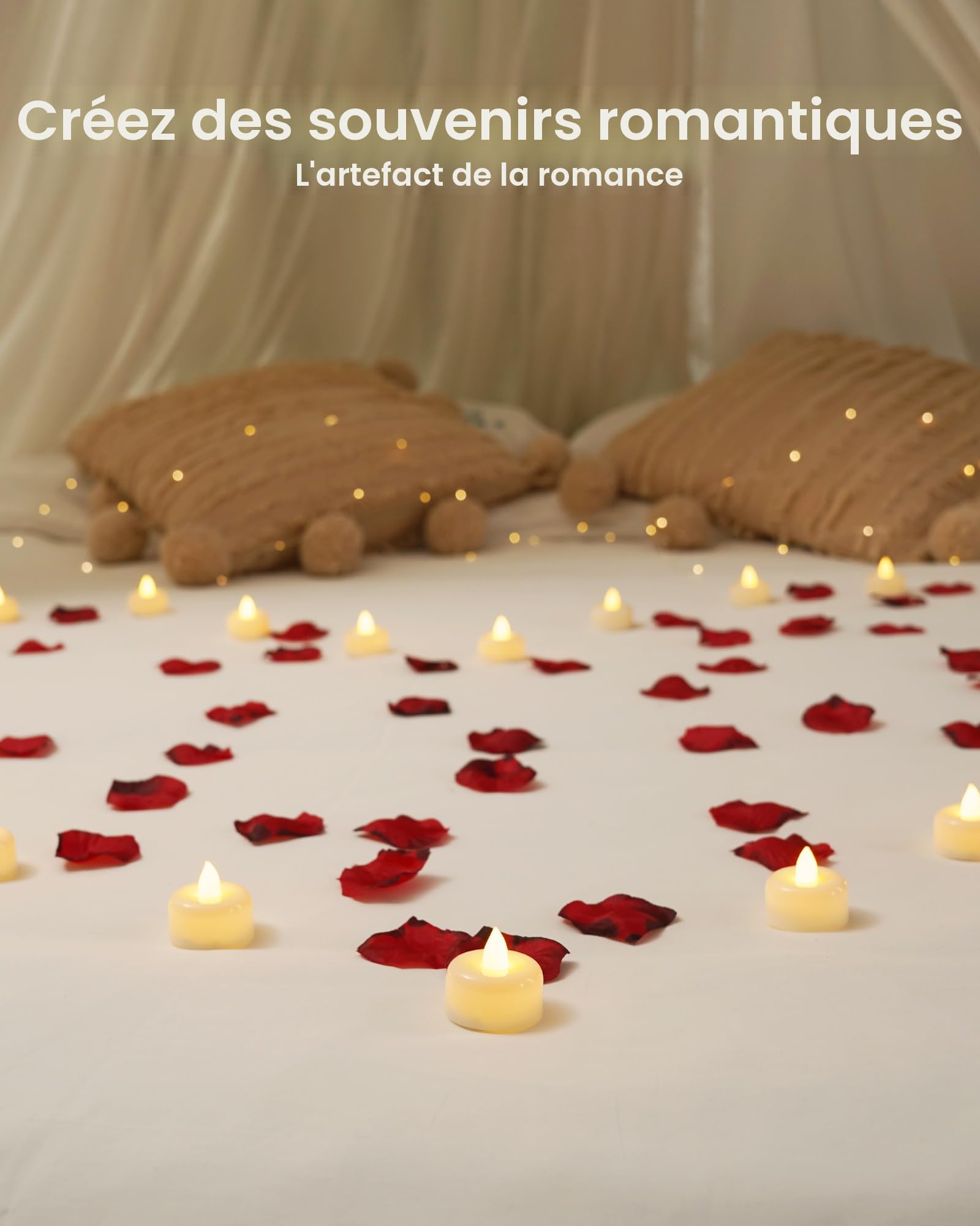 Lot De 24 Bougies Chauffe-plat à Piles LED Sans Flamme Vacillantes De Plus De 200 Heures Pour Un Jour Plus Doux, Mariage, Décoration D'intérieur, Fête (blanc Chaud