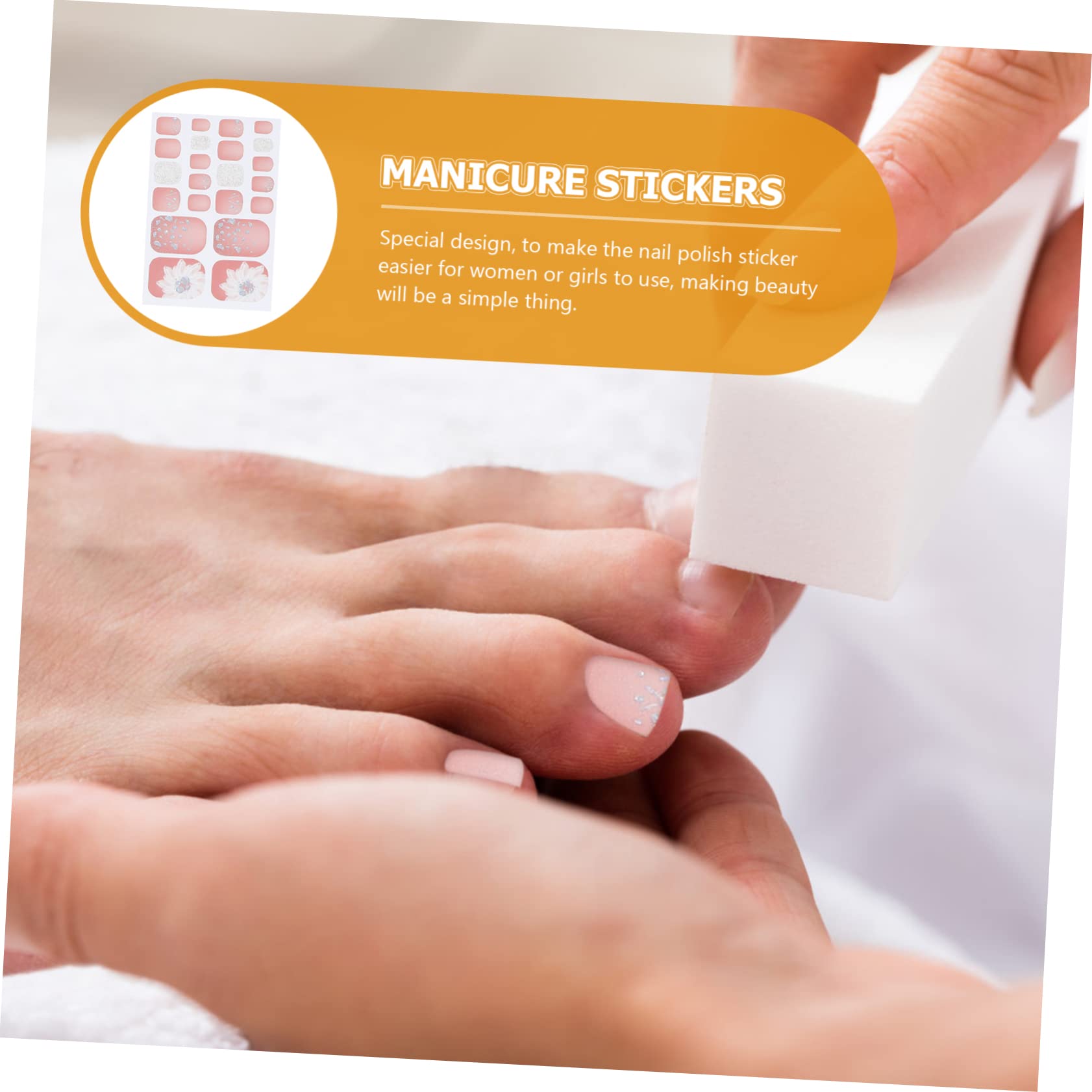Healvian 40hojas Pegatinas Para Uñas De Pies Diseños Autoadhesivos De Manicura Para Mujeres Decoraciones Únicas y Coloridas Fácil Aplicación y Retiro Para y Compartir Momentos