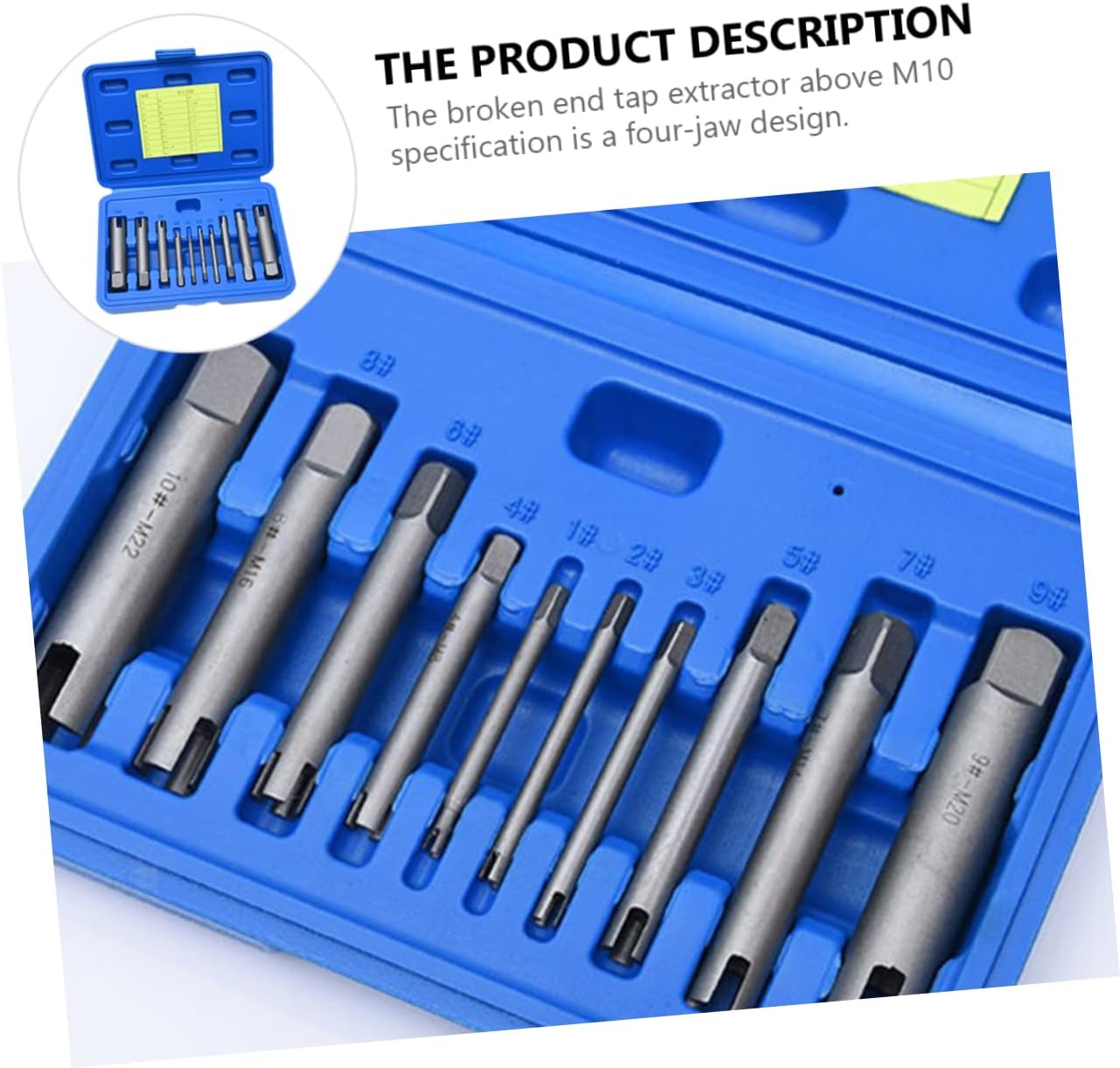 10pcs Alloy Screw Extractor Set Durable Extractors for Damaged Screws Easy Removal Tool with Carrying Box for Rusted and Bolts