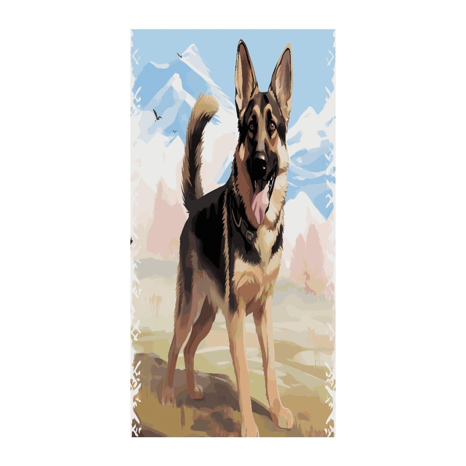 Fekiloot Style German Shepherd Dog Lovers Door Curtain Room Divider Curtains