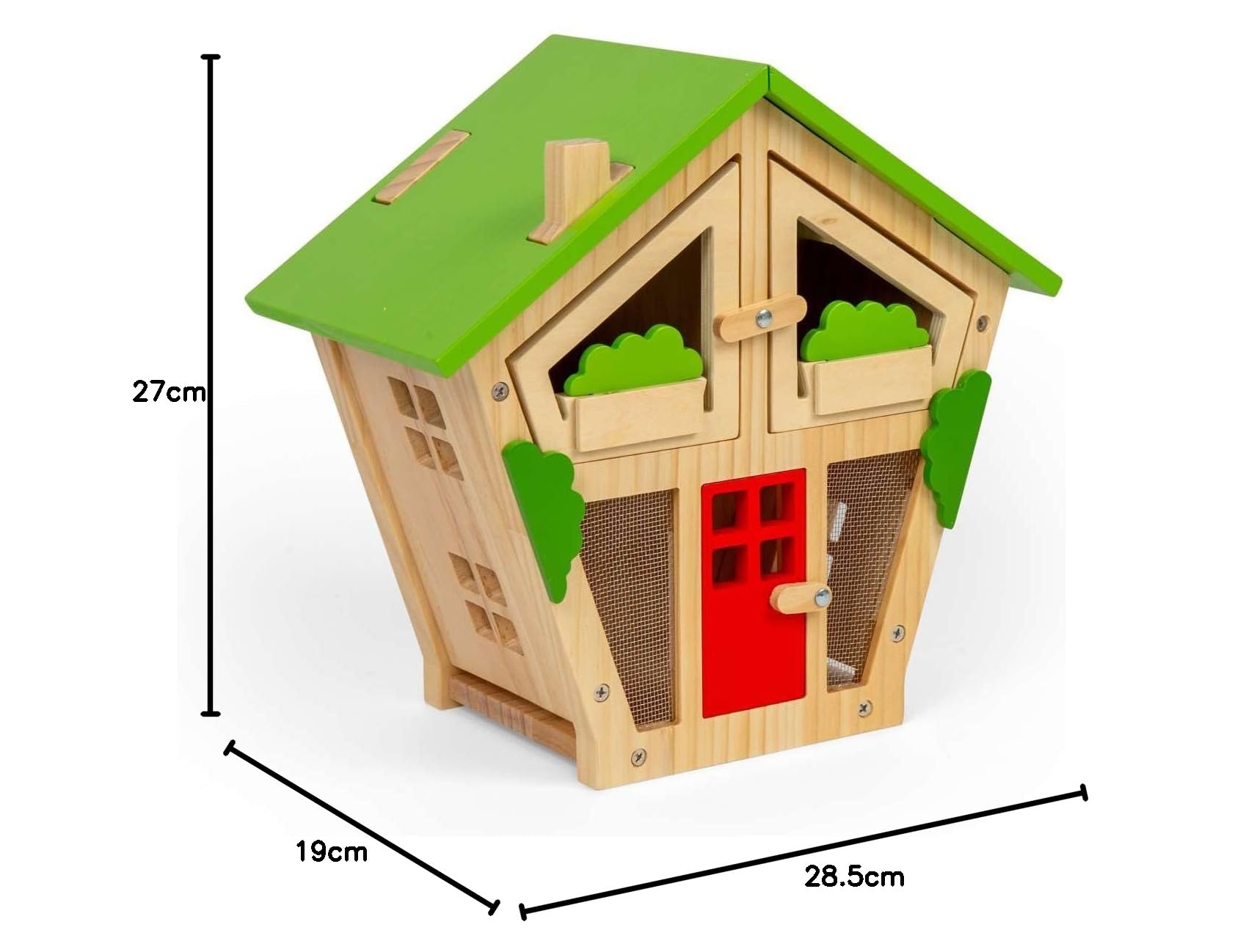 Bigjigs Toys Bug House - Hotel de insectos de madera para niños, juguete divertido de la naturaleza, actividad educativa al aire libre, regalos ecológicos de vida silvestre, a partir de 3 años