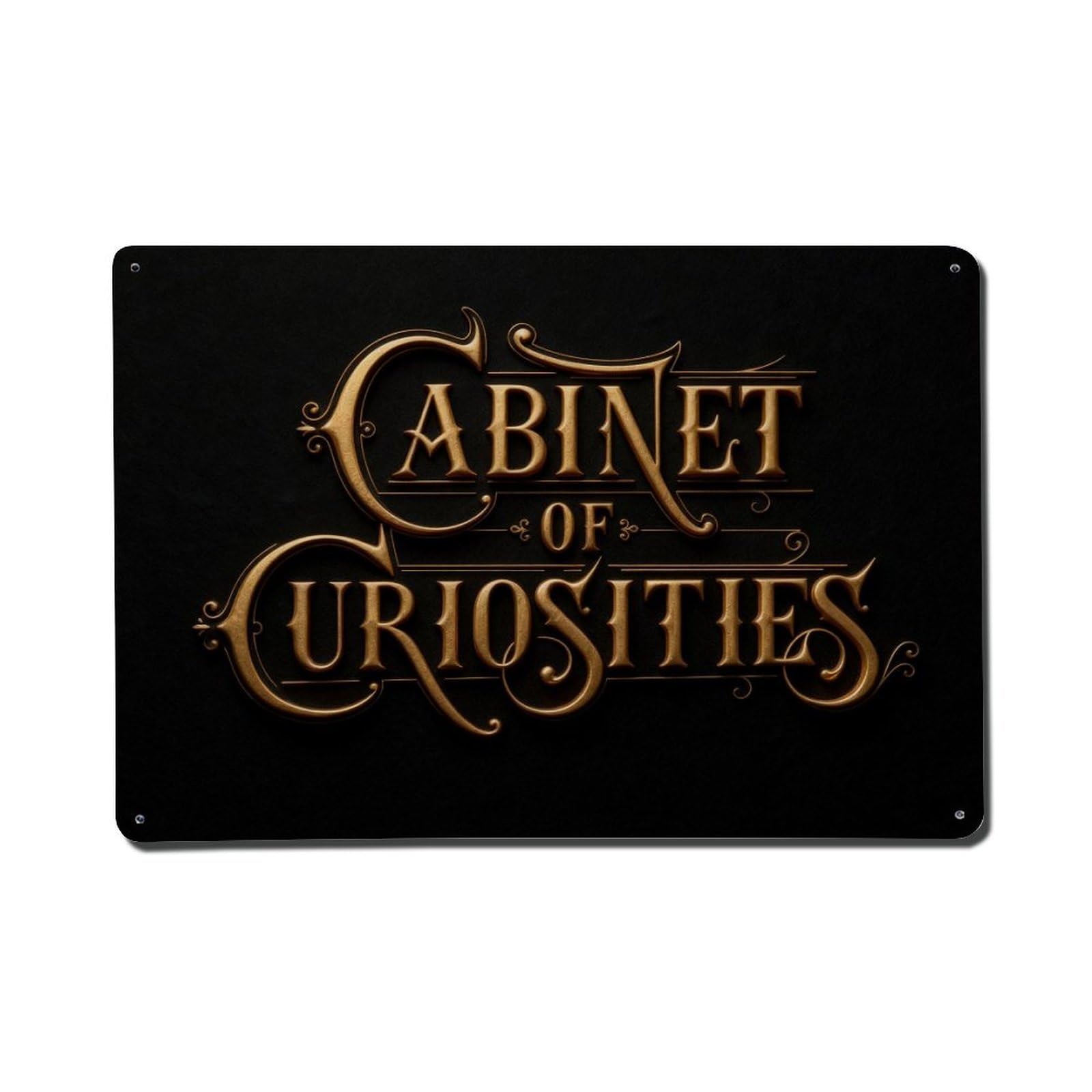 Cabinet Of Curiosities Metal Tin Sign Plaque