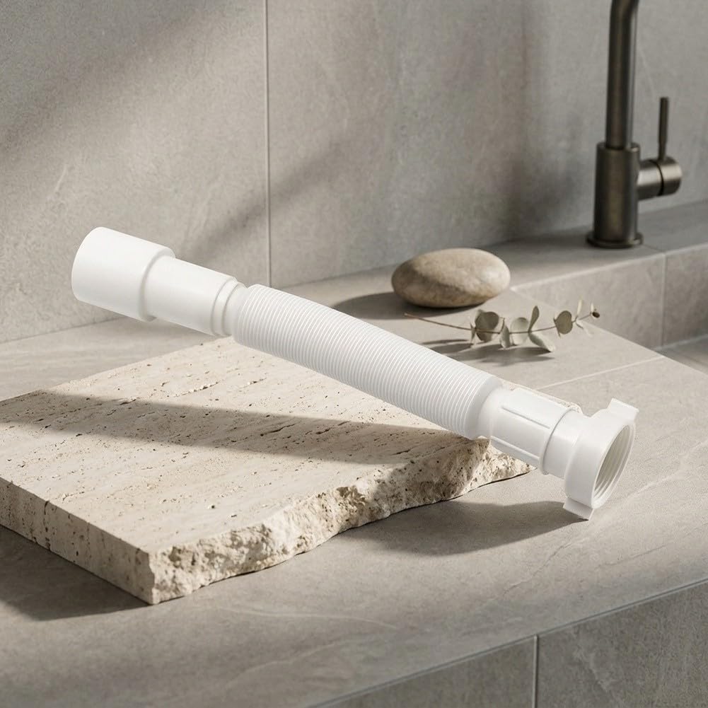 de Desagüe 40mm para Lavabo, Tubo Extensible 32-88cm con Sifón Antiolor, Conexión 1 1/4 Pulgadas para Baño y Cocina(7320760022)