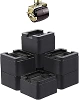 Vista 1 de BTSD-home Elevadores de cama resistentes de 2 pulgadas, elevadores de cama ajustables de 4 pulgadas, se adaptan a todas las ruedas de muebles, sofás