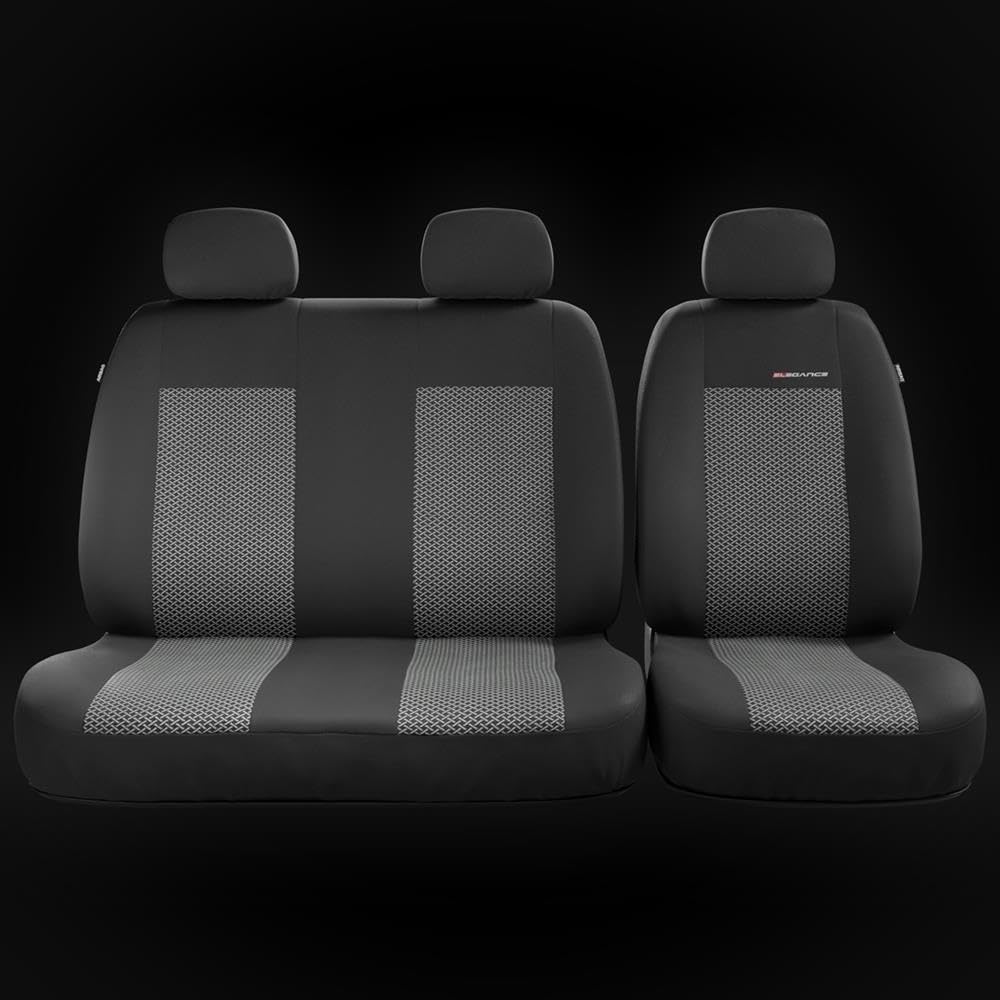 Mossa Fundas Asientos Coche aptas para VW Transporter Furgoneta 1996-. BE-2 | Furgoneta, III, IV, V, VI, VII