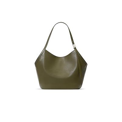 Kate Spade New York Deco Fine Grain Leather Tulip Tote Tote Handbags Seaweed