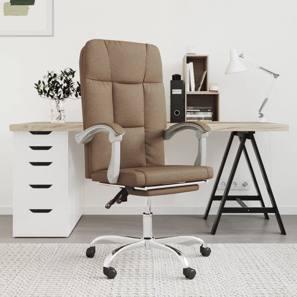 Siège de bureau marron haut de gamme en tissu respirant et ergonomique