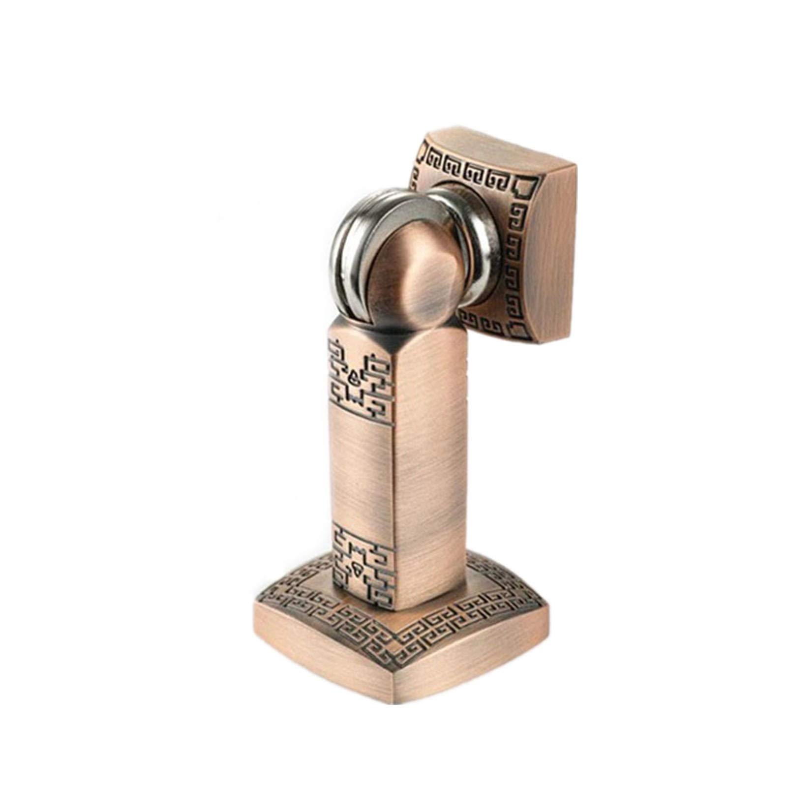 Tope de Puerta Magnético Tope de puerta succión doble propósito for el hogar y baño para Puertas interiores(Red bronze)