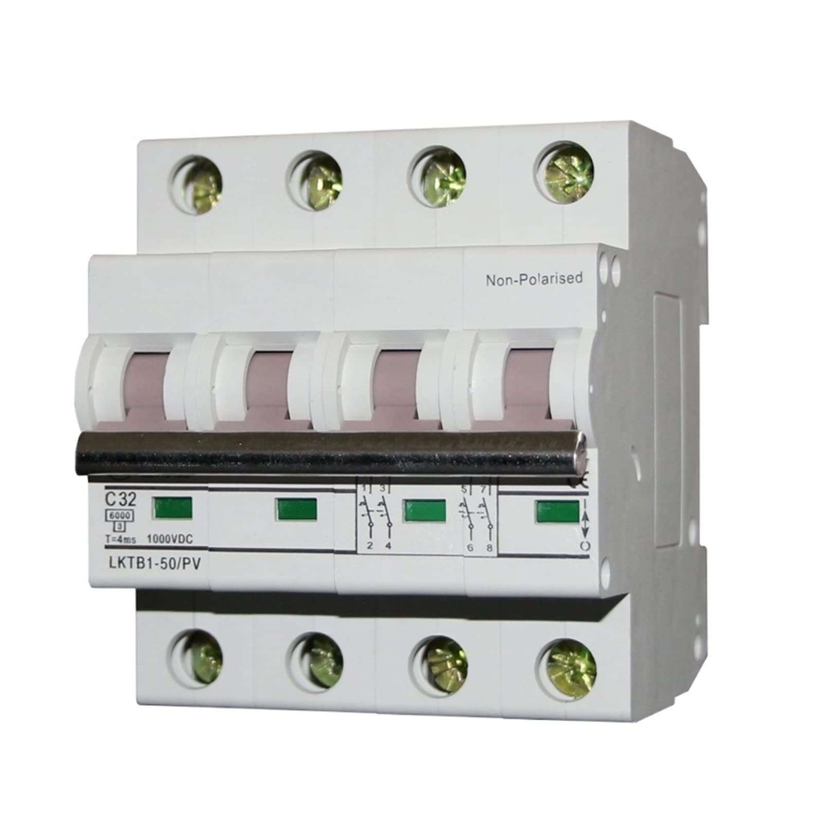 YFHGULBTK 10PCS 4P 1000V DC Circuit Breaker MCB Swtich Isolator 32A 63A(32A)