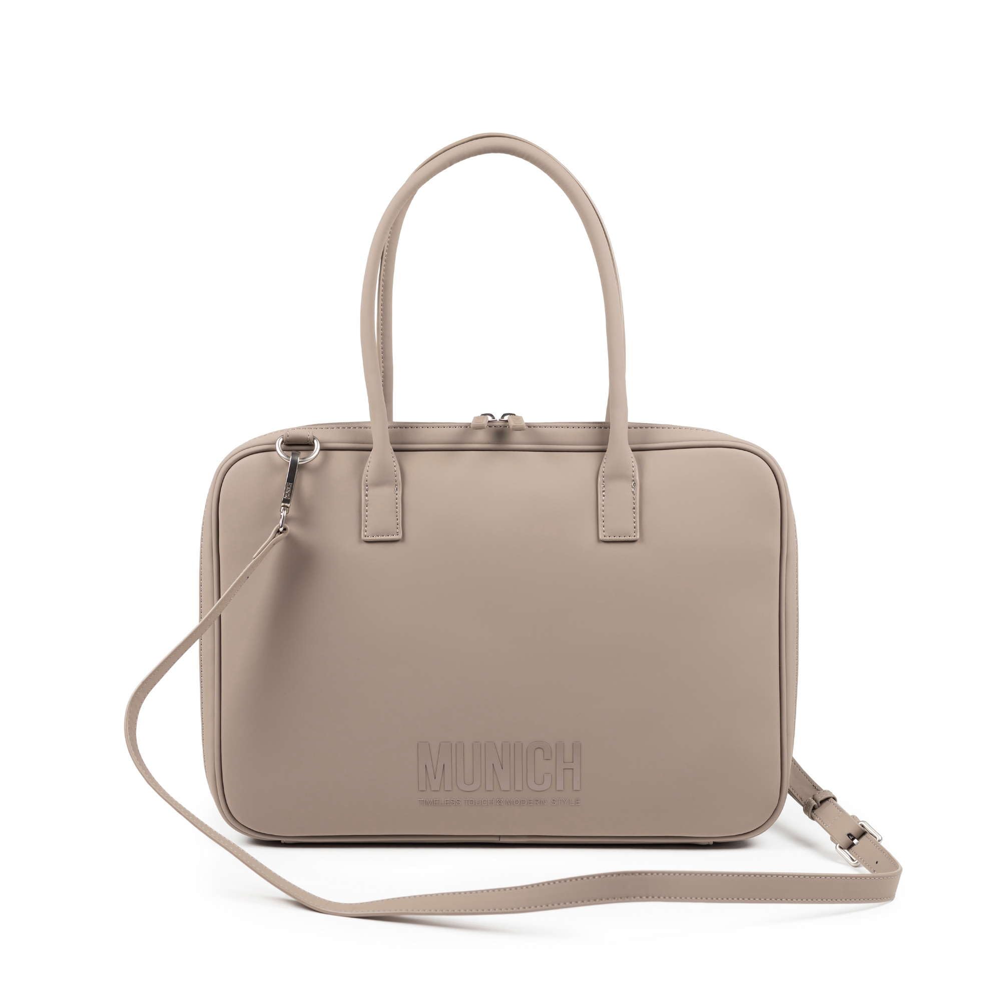 Sac Munich Essence Recycled Fw25 taupe, la solution au manque d'espace