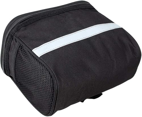 Miniatura 6 de Ochine Bolsa para manillar de bicicleta, bolsa de cesta delantera de bicicleta, bolsa de manillar de bicicleta con bolsillo de malla, bolsa de