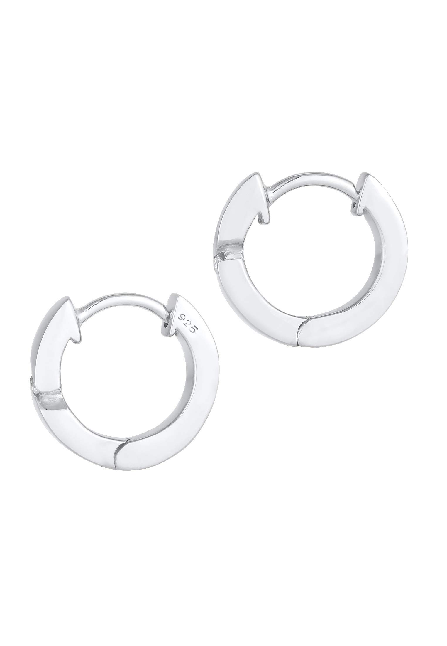 Elli DIAMONDS Ohrringe Damen Creolen Basic mit Diamant (0.03 ct.) in 925 Sterling Silber