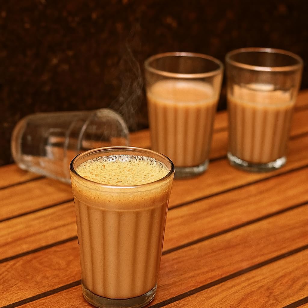AYUTAS Cutting Chai Glass Set of 6 | Transparent Tapri Style Tea Glasses for Home, Kitchen & Restaurants | Classic Chai Cup for Coffee, Tea & Beverages - Durable & Stylish 4