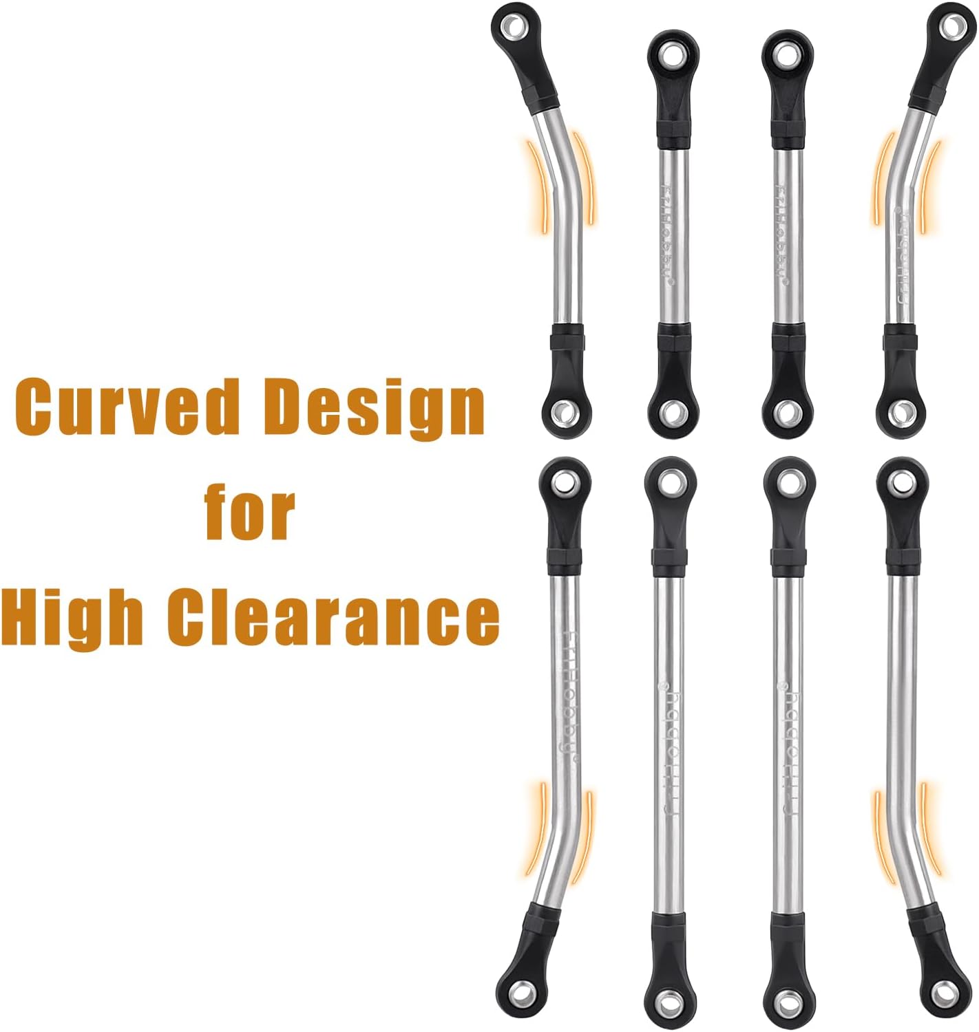 High Clearance Link Set Steel Lift Kit 50g for Traxxas TRX4M Defender Bronco Chassis Upgrades 1/18 RC Crawler Accessories, 8PCS