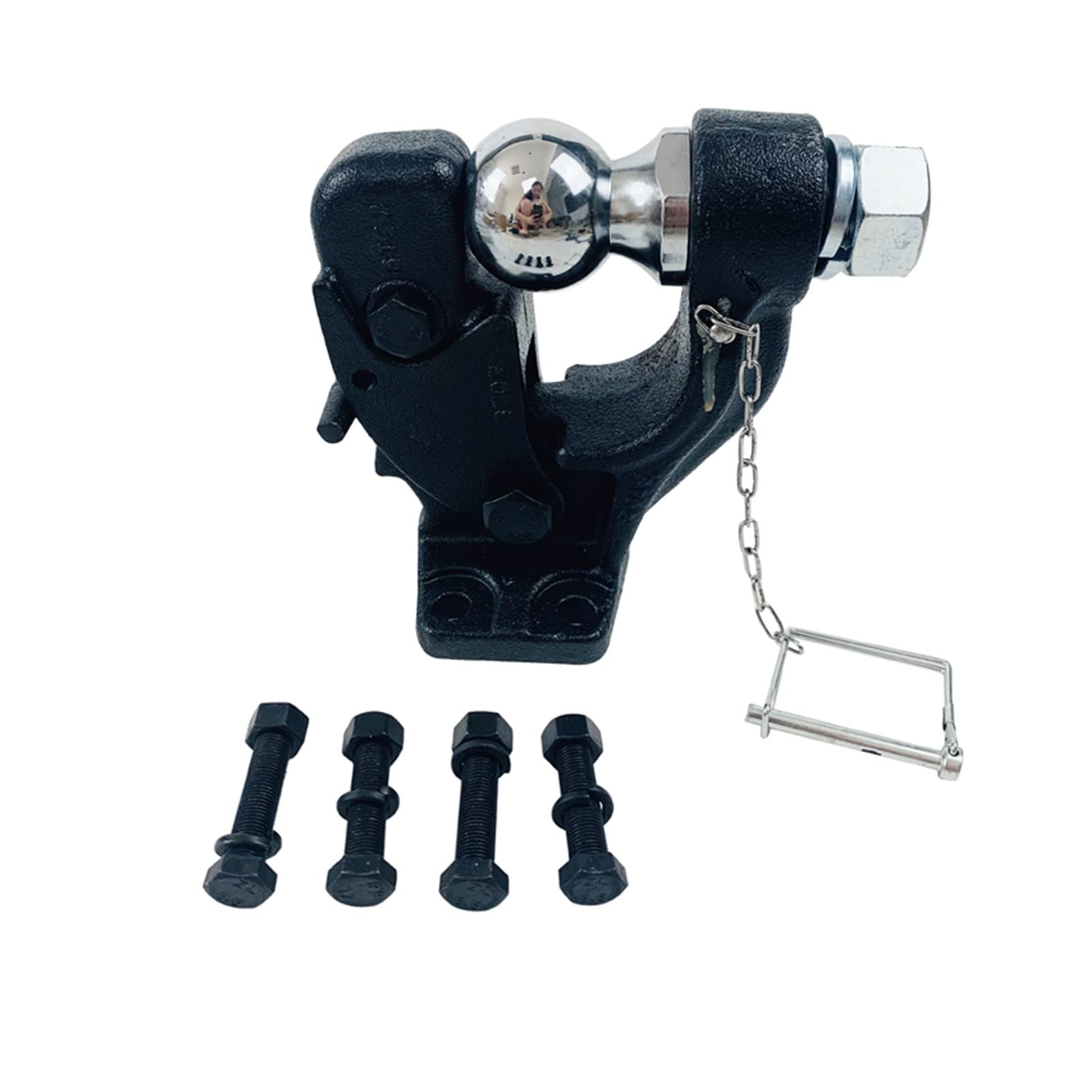 Zaczep przyczepy, Przyczepa COUPLEMATE Hak czopowy Combo z 2-calowym 50 mm zaczepem kulowym do przyczepy Holowanie Heavy Duty 8 TON Zaczep Kulowy części przyczep(With 50mm ball)