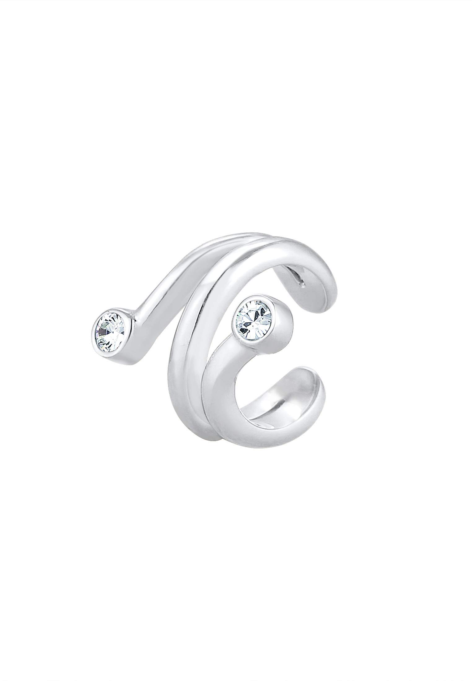 Elli Ohrringe Earcuff Ohrklemme Single Kristalle 925 Silber