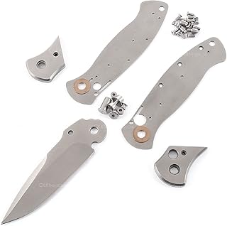 EZSMITH Knife Making Kit - DDR3BL - DIY Folding Knife Series - (Parts Kit) - (No Handles) - (Gift Boxed) - (USA Design) - (by KnifeKits)