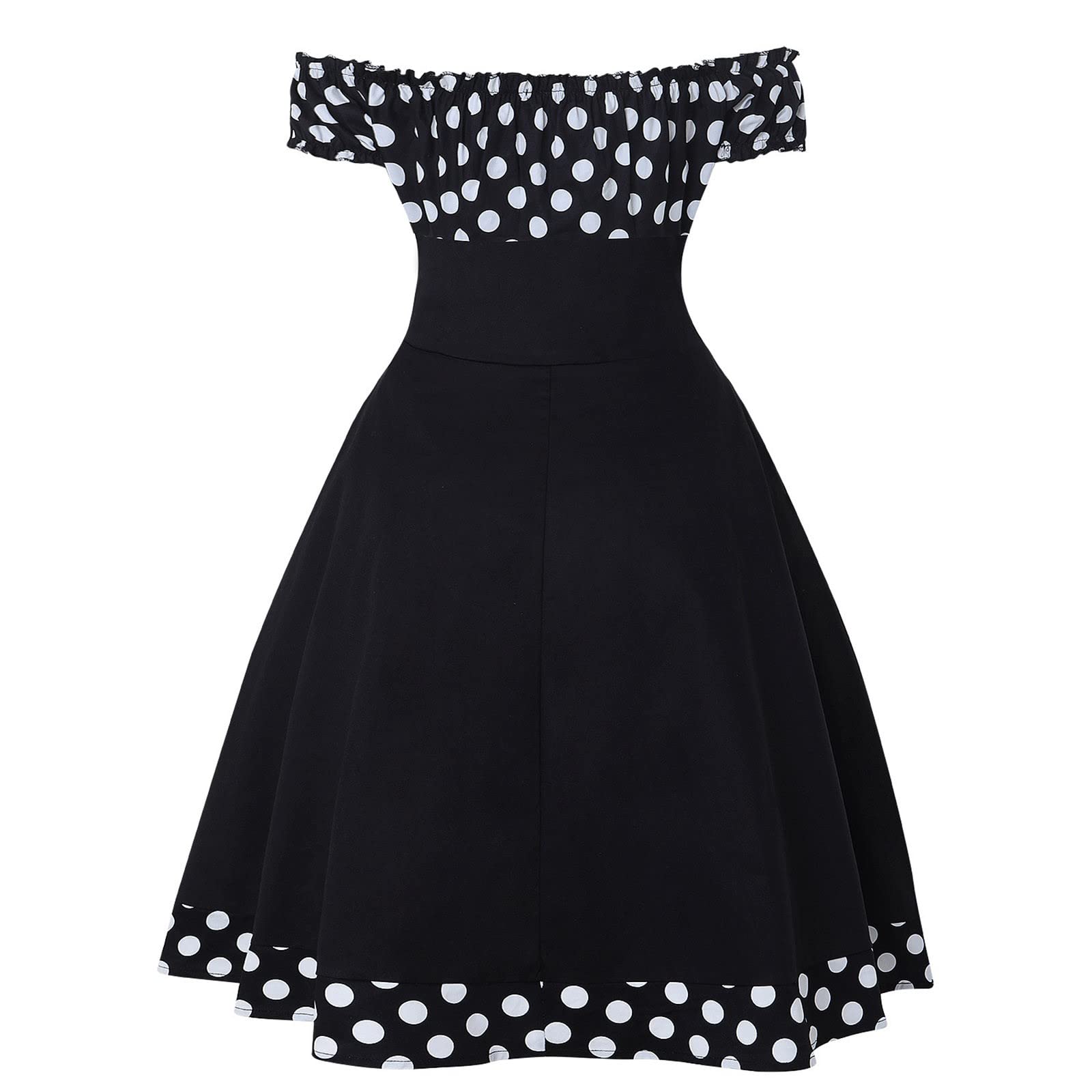 Robe trapèze rétro asymétrique sans bretelles pour femme