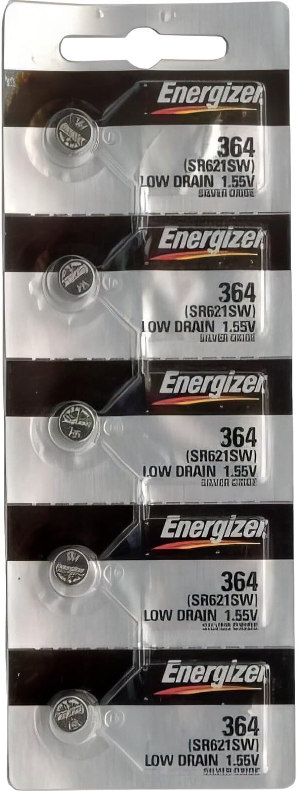 Energizer Watch Batteries 364 / 363 SR621SW Battery New 5 Pack