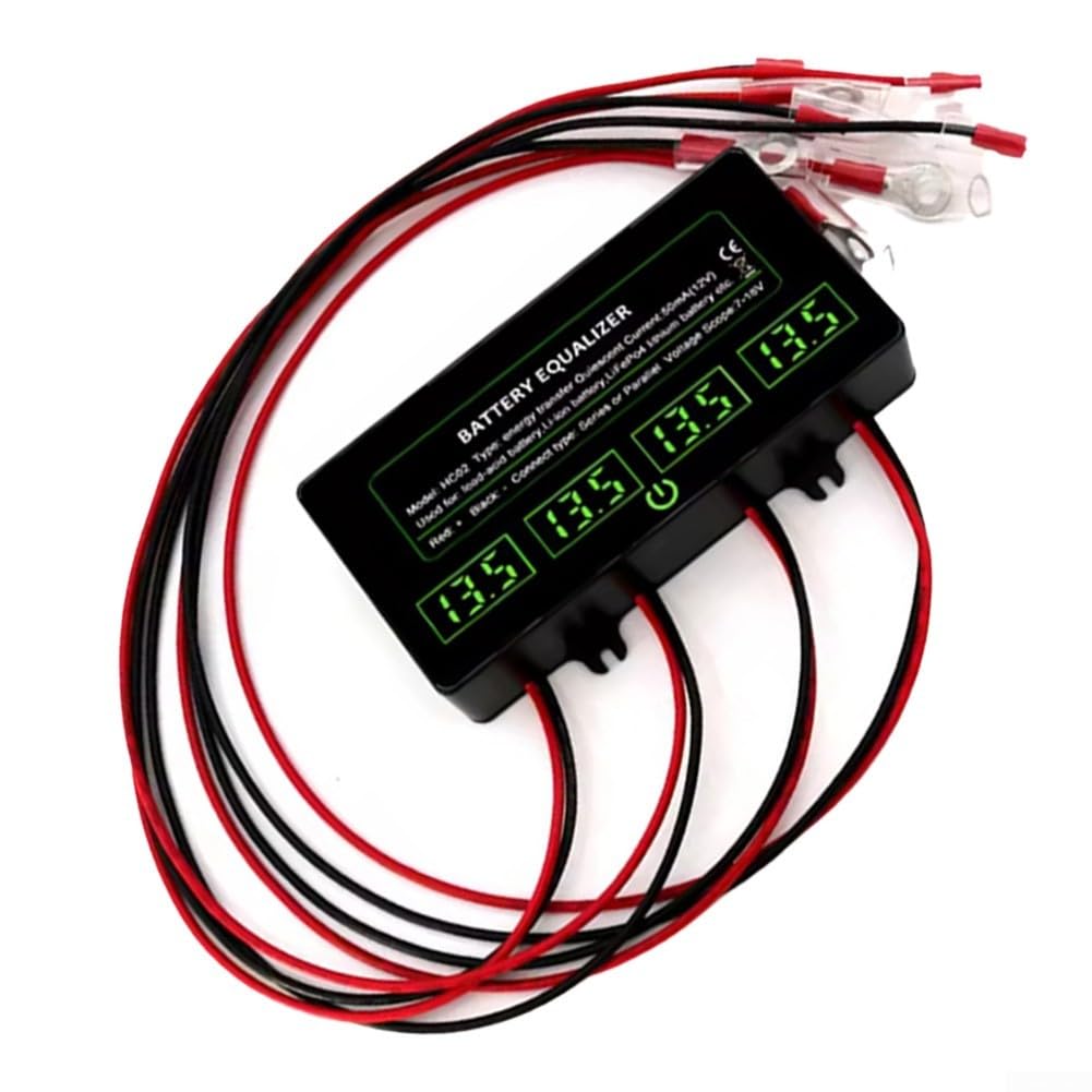 Equalizzatore batteria HC01 per 2S 12V piombo-acido, interruttore touch, compensazione di tensione 0-5A, prolungato (HC01)