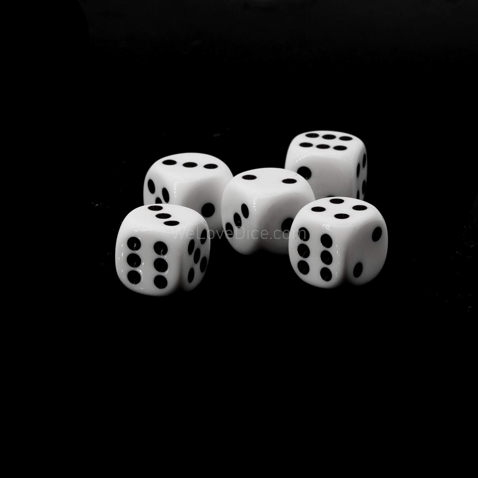 WeLoveDice 12mm W6 Würfel Schwarz/weiß – 10 Stück, Made In Germany, Für Brettspiele & RPG