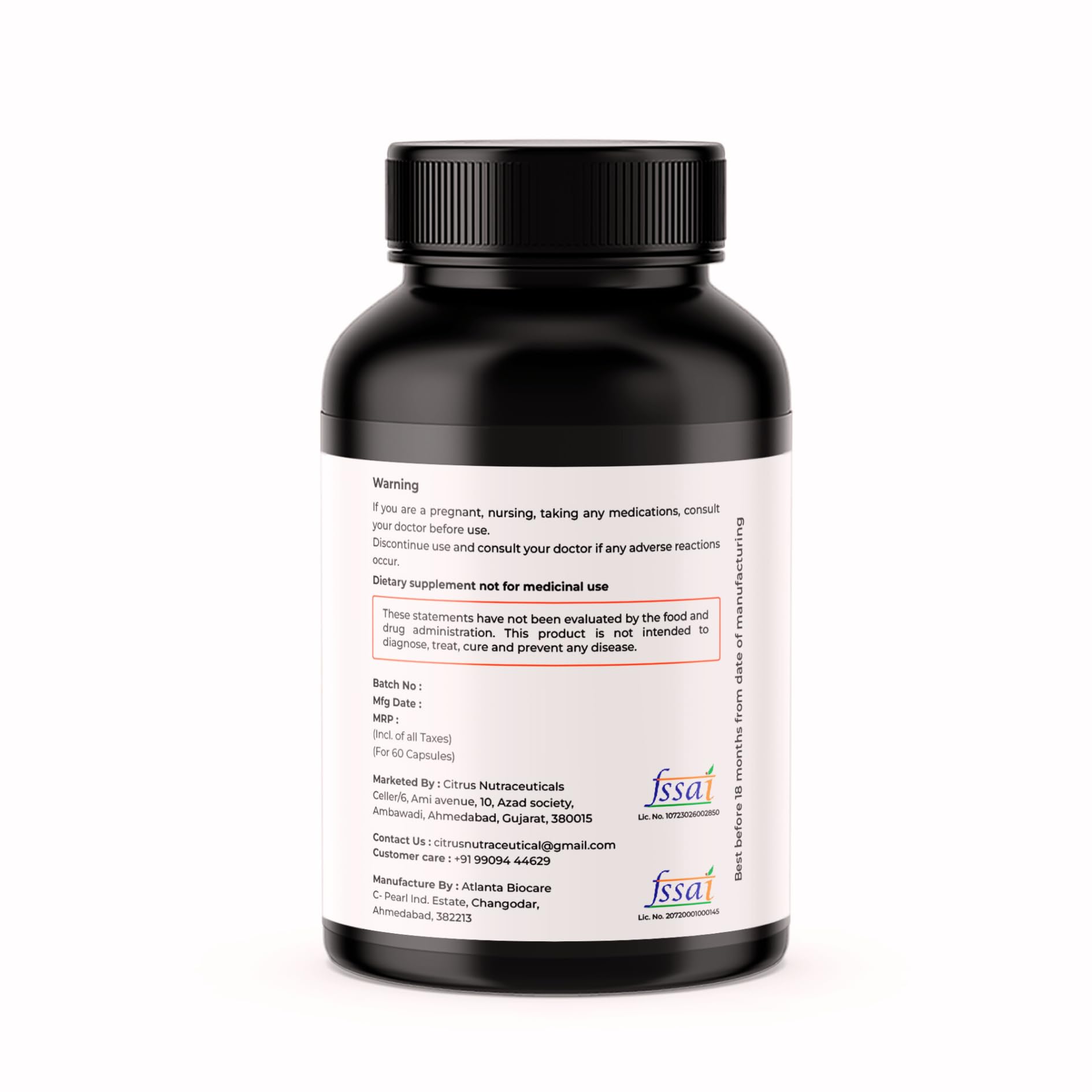 CITRUS NUTRACEUTICAL Activated Charcoal 250mg Capsules 1