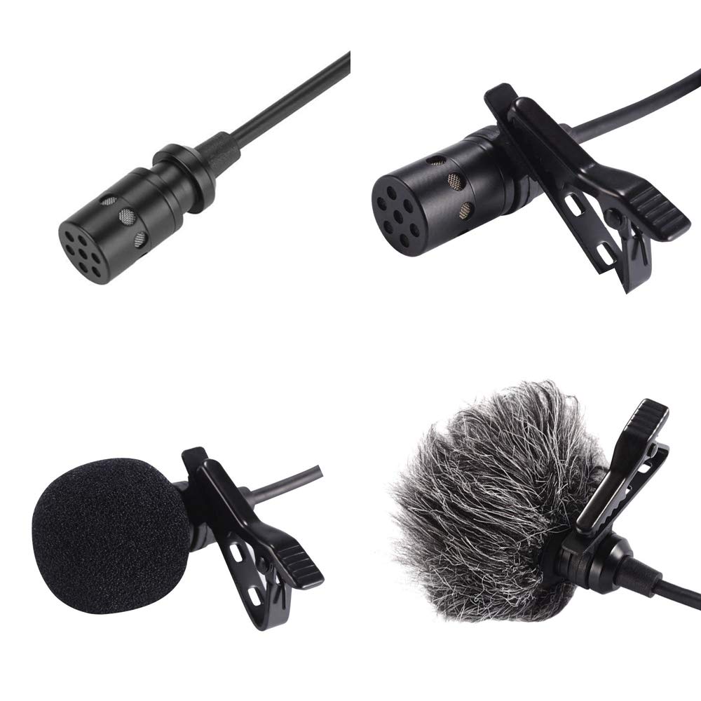 Market&YCY BY-M11C Sistema de micrófonos de Condensador de Solapa lavalier cardioide Profesional Conector XLR con Filtro de Corte bajo para Teatro, Video, películas y amplificación de Sonido