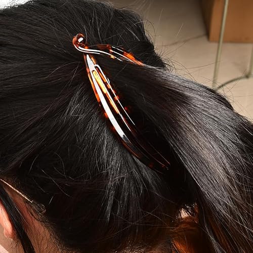4 Pcs Banana Clip Clincher Comb Set For Hair Pony Fishtail Hair Clips For Women Curly Thick Hair Accessories For Women Girls Hair Banana Combs No Slip Fish Hair Barrettes #TOP6