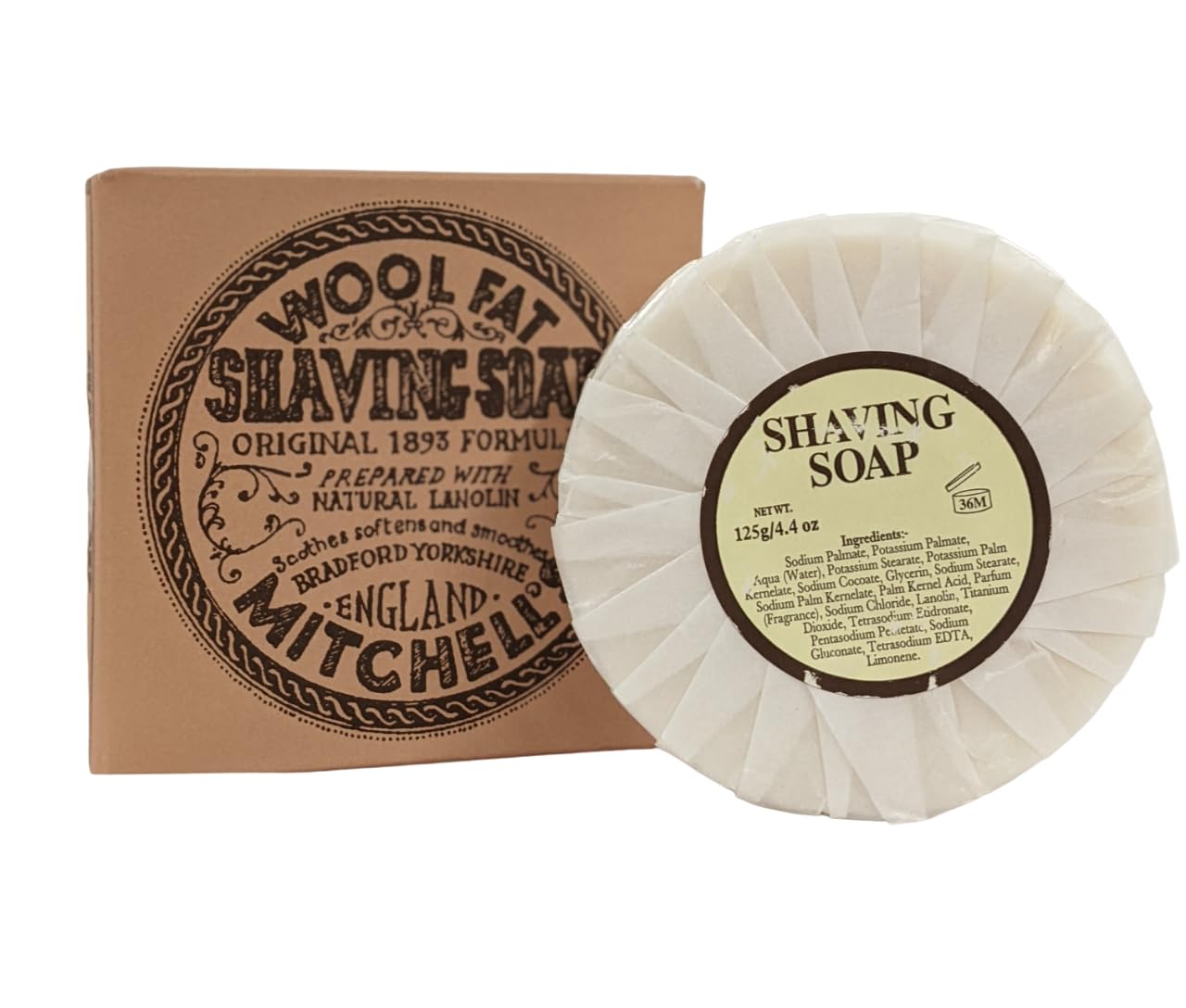 Mitchell's Wool Fat Shaving Soap Refill by Mitchell's