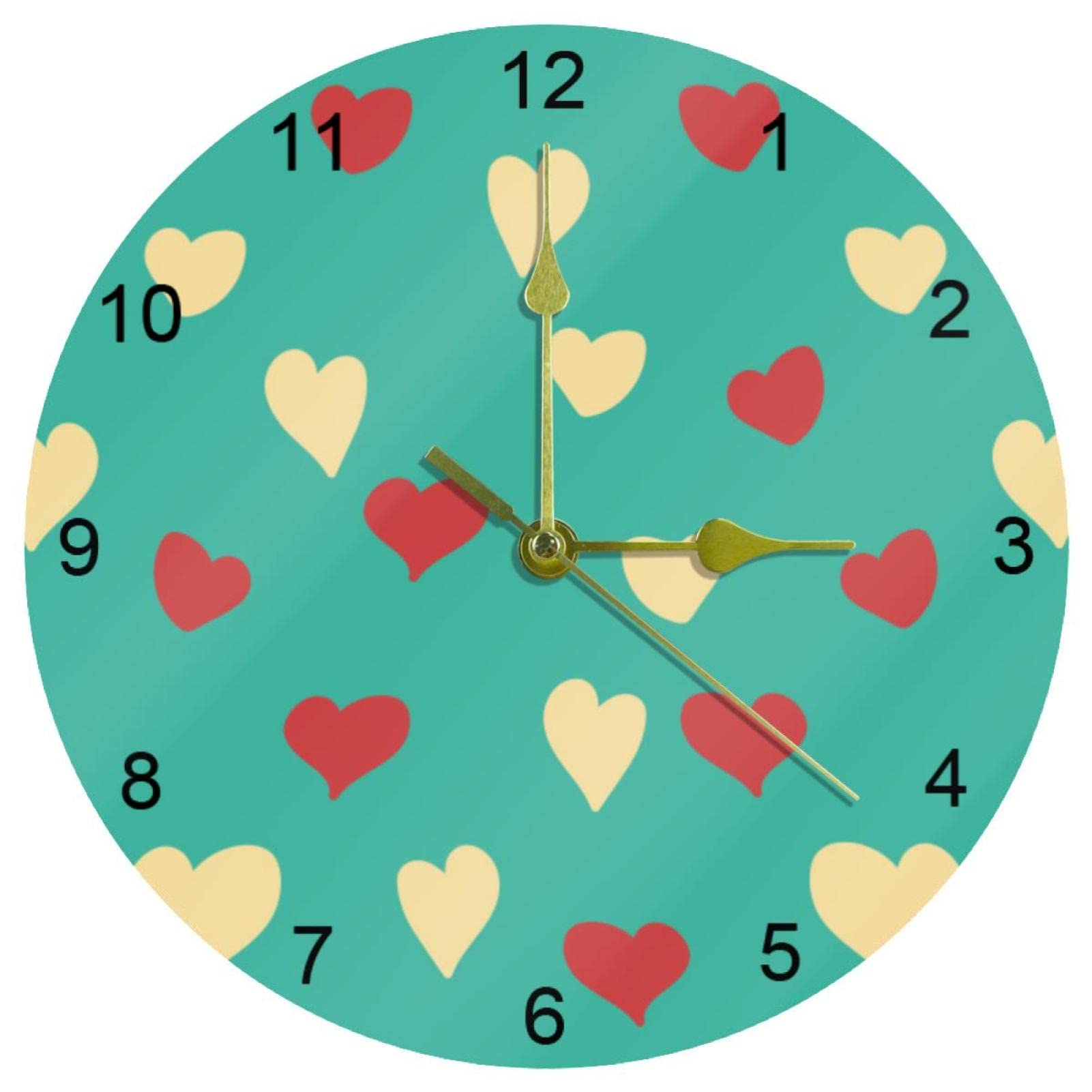 Horloge murale silencieuse pour bureau et école qui élimine le stress du tic-tac