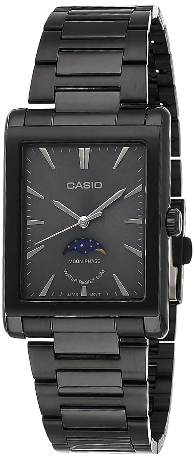 Casio Reloj analógico para hombre, esfera negra, -MTP-M105B-1AVDF, negro, Clásico