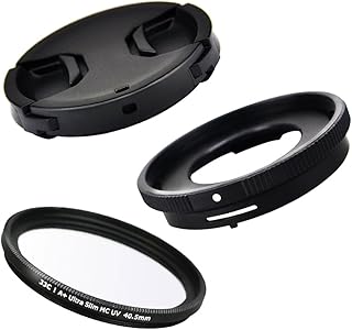 JJC Conversion Lens Adapter for Olympus FCON-T01 TG-6 TG-5 TG-4 TG-3 TG-2 TG-1 Replace Olympus CLA-T01 with 40.5mm UV filter + lens cap