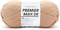 Vista 20 de Premier Yarns Basix Hilo DK, hecho de acrílico, hilo ideal para ganchillo y tejido, lavable a máquina, rosa camafeo, 3.5 onzas, 306 yardas