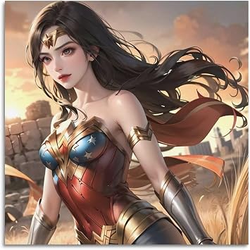 Anime Beautiful Woman Poster Hot Girl Sexy Lady Poster Decorative Painting Canvas Wall & Art Picture Print Modern Family Bedroom Decor 16x16inch40x40cm