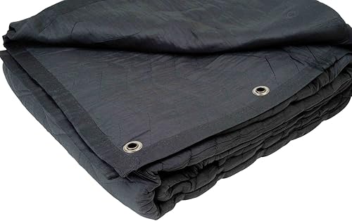 Vista 14 de Mytee Products Manta pequeña negra amortiguadora de sonido con ojales, 48 x 48 pulgadas, manta móvil con absorción de sonido, tejido de 1 paquete