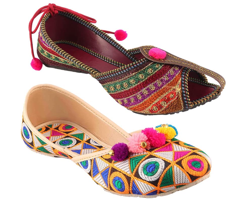shree ol Printed Jutti Classic Style Ethnic/Traditional -Jutti/Mojari for Women-picture-40