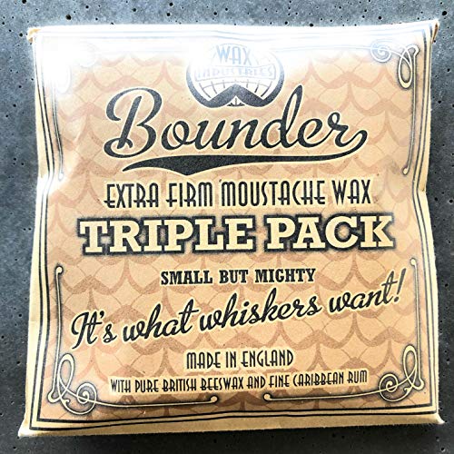 Bounder Extra Firm Moustache Wax Triple Pack (3 x 10ml) by Bounder