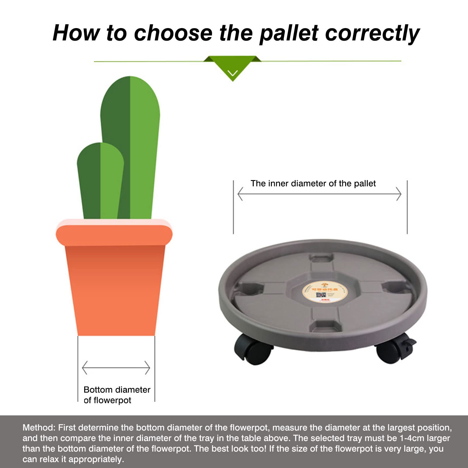 SWANEW Rullo Per Piante Rotondo Con Ruote Girevoli 360° Pannello - Foto 5