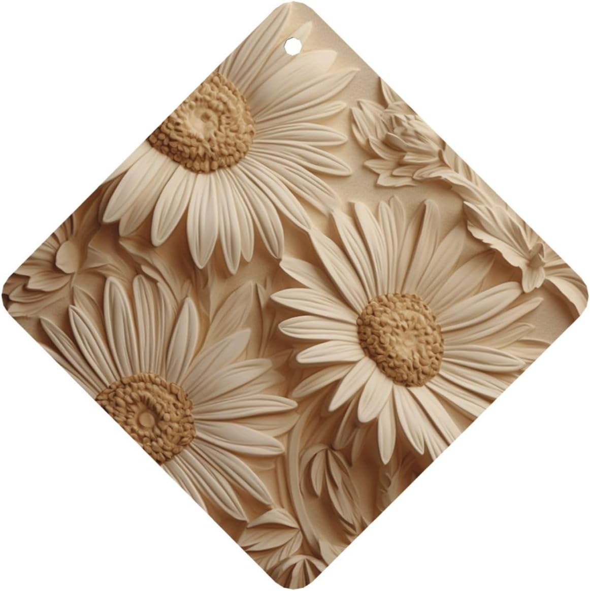 Daisies on the Wall Car Air Fresheners Cards Set of 4 Pieces, Long-Lasting Auto Aromatherapy Tablets Gifts Car Rearview Mirror Pendant Hanging Scented Cards for Wardrobe Bathroom