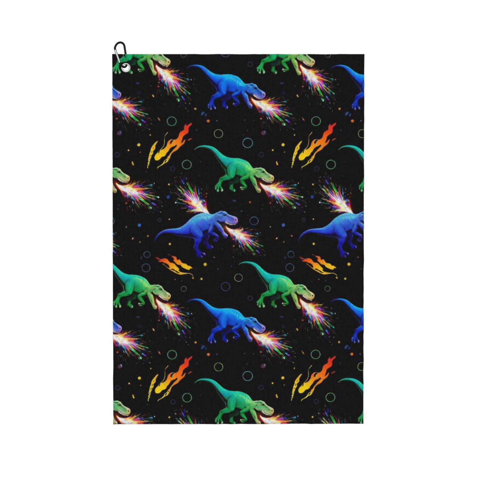 BSDFGSDD Rex Dinosaur Sparkles in Space Golf Towel 24 x 16 inches