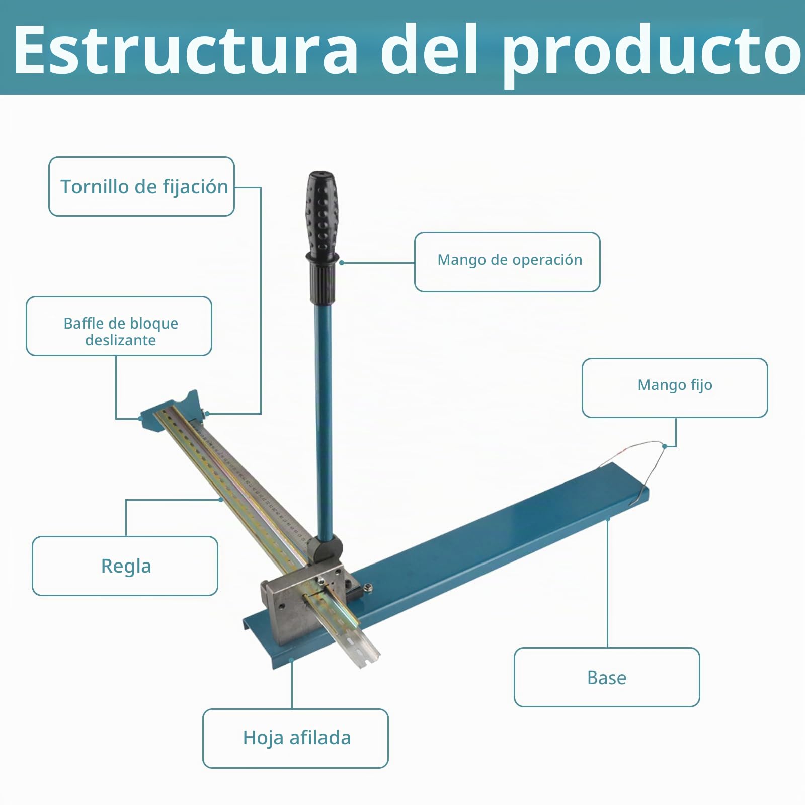 Cortador Manual De Rieles DIN, Herramienta De Mesa De 35 Mm Con Escala De Medición Cabezal De Corte De Doble Ranura Para Rieles DIN De Acero Y Aluminio Para Ingeniería Eléctrica Y Instalación