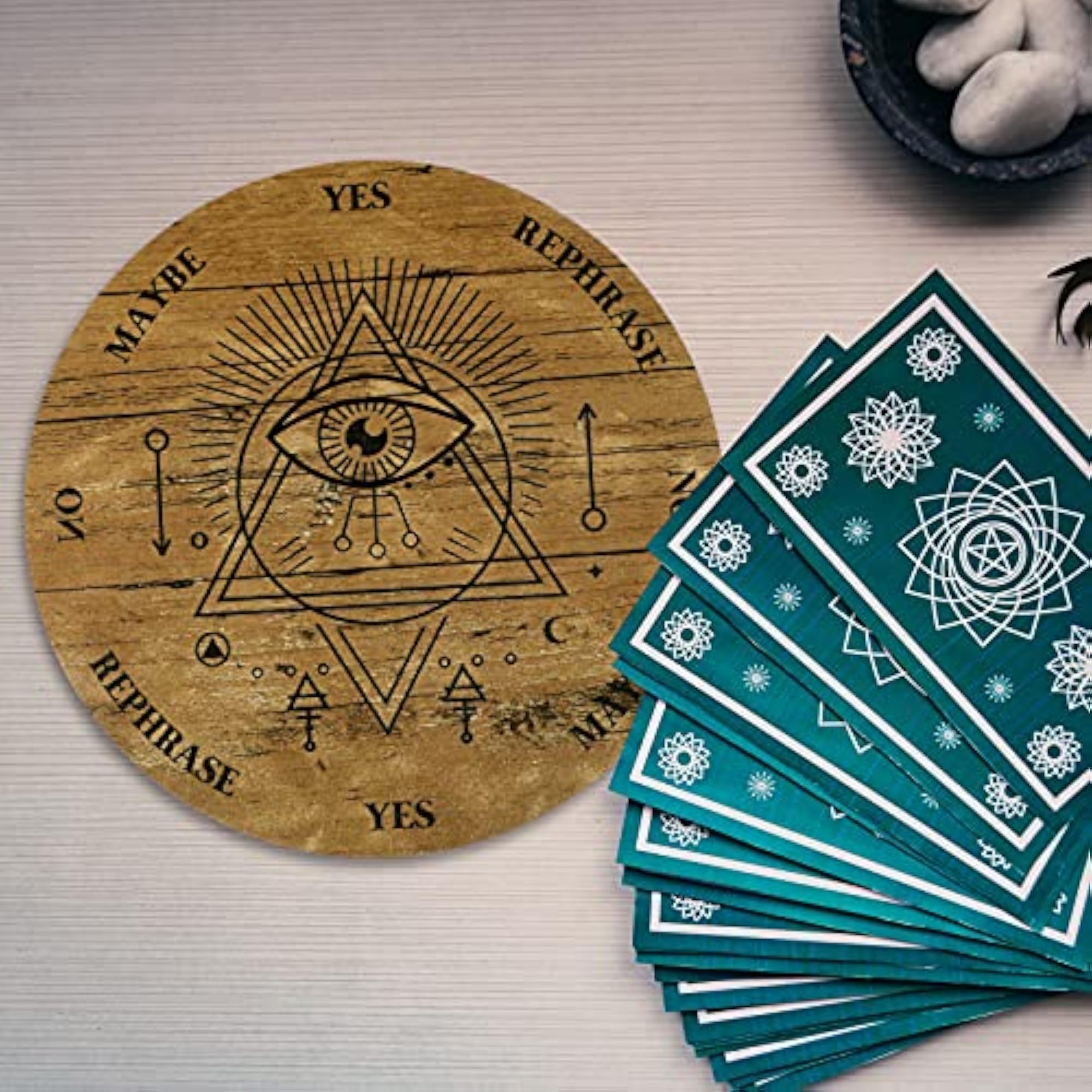 Wooden Pendulum Board Dowsing Divination Kit