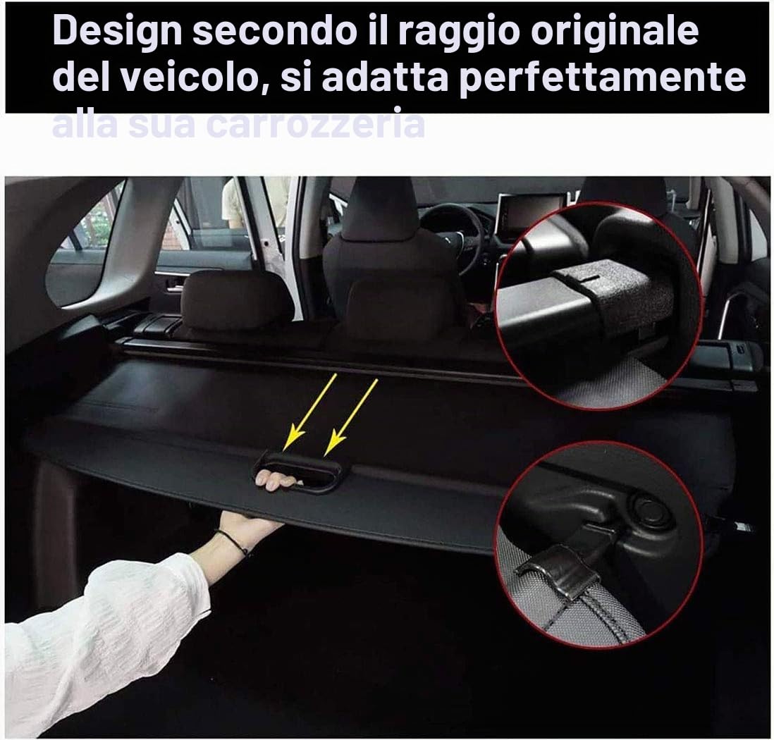 Retrattile Copertura Bagagliaio Dell'Auto per Toyota RAV4 RAV 4 2006 2007 2008 2009 2011 2012 2013, Posteriore Tronco Cappelliera Copri Privacy Protezione Accessori