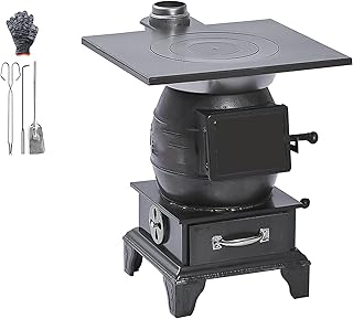 Transform Your Space with Our Indoor Wood-Burning Heating Stove – Thickened Steel Smokeless Cooker, Non-Cast Iron for Ultimate Rural Heating & Camping Comfort (m)