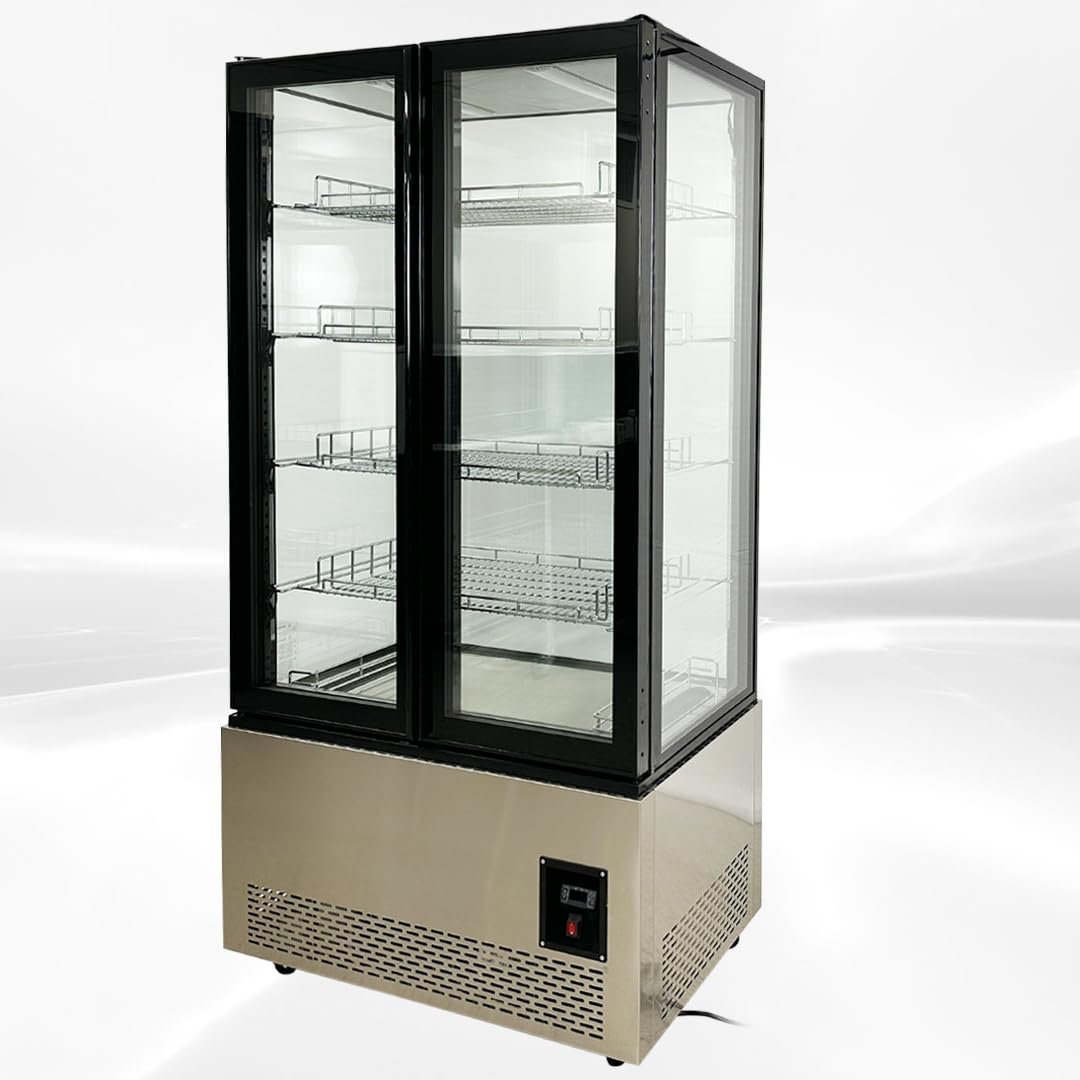 Commercial Freezer Glass 2-door 4 side transparent 23cu.ft Upright NSF DL-600F on Fridge.com
